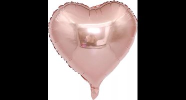 Folieballon hart | Rosé | 18 inch | 45 cm | DM-products