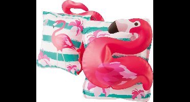 Sambro - 3D Flamingo | Zwemvleugels | Zwembandjes | 3 - 6 jaar | Roze | Opblaasbaar - Zwembad speelgoed - Water speelgoed - Duikspeelgoed - Luchtbed