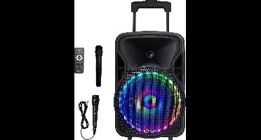 N-GEAR The Flash 1205 - Bluetooth Speaker - Karaoke Set - Party Box met 2 Microfoons - Zwart