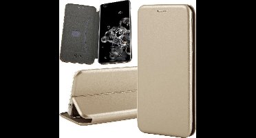 Hoesje geschikt voor Samsung Galaxy S20 Ultra - Book Case Kunstleer ThinShield Goud