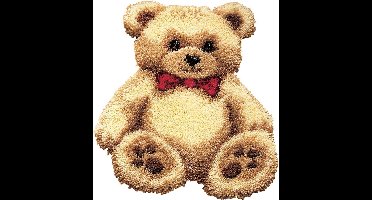 Vervaco - Knoopvormtapijt kit - Bruine beer - PN-0014348 - Borduren - Borduurpakket - Borduurpakket volwassenen - Borduurpakket kind