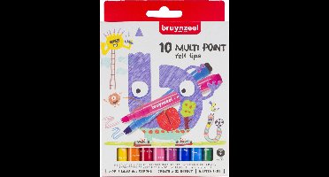 Bruynzeel Kids Multi Point viltstiften set 10