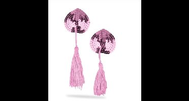 Tepelkwastjes - Burlesque - Hartvormig Roze - Tepel kwastjes - nipple tassles - sexy show