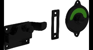 Intersteel WC-overslag met bocht rood / groen mat zwart