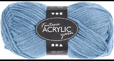 Lichtblauw acryl garen 80 meter
