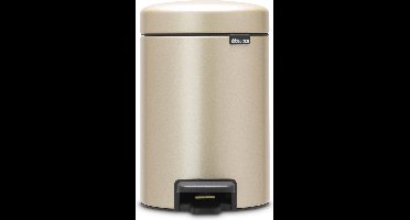 Brabantia NewIcon Prullenbak - 3 liter - Badkamer - Metallic Gold