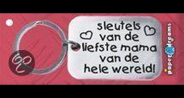 RVS Sleutelhanger - Sleutels van de liefste mama van de hele wereld! (moeder, moederdag)