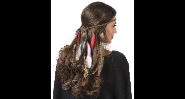Hoofdband met veertjes Native American Inspired