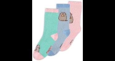 Pusheen Crew Socks (Set van 3) Dames Sokken - meerkleurig - EU 35-38