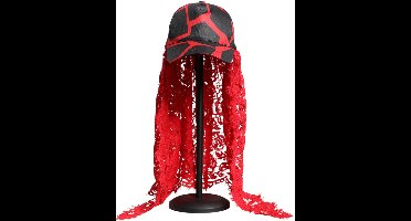 Lace Detail Baseball Cap Wo - Black And Red Hats