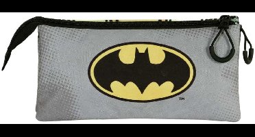 Karactermania - DC Comics Batman - Batdress - FAN 2.0 Triple Pennetas - Potloden etui met ritssluiting - Pennenetui - Zwart