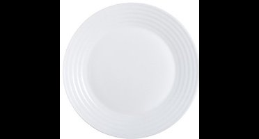 Luminarc Gebaksbordjes - 30x stuks - wit - glas - 19 cm - Kleine glazen bordjes - Tafel dekken