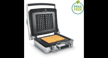 FRITEL Wafelijzer - WaffleTastic® CW 3647 - Wafelmaker PFAS vrij - Wafelmachine voor 6x10 Wafel - Wafels - Wafelbakijzer met Verwisselbare Platen - 1600W - Incl. 60' Timer