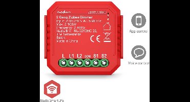 Nedis SmartLife Slimme Dimmodule – WiFi – Inbouw – Voor normale Verlichting – Domotica systeem – Rood
