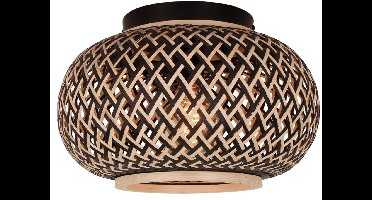 Various Weaving Plafondlamp- Bamboe- Ø38 cm- Natuur en Zwart