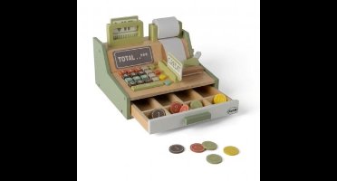 Dantoy houten speelgoed kassa 17-delig educatief rollenspel.