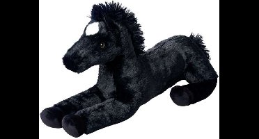Simba Toys plush Liggend Paard - Zwart pluche knuffel van 60 cm