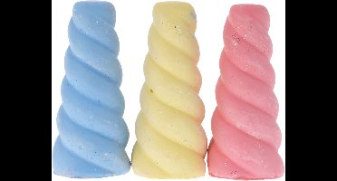 Stoepkrijt Glitter Eenhoorn, 3st.