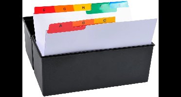 Exacompta 10x Tabbladen voor steekkaartenbakken - bedrukt met A-Z wit karton 160g - 25 tabs - A6 - Wit - 13997E