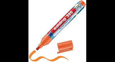 edding 385 markeerstift met flexibele punt oranje - 1 stuk - navulbaar - highlighter voor flipcharts en normaal papier