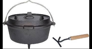 Esschert Design - Dutch Oven 6,5L Kampvuurpot 12 - Dutch oven - Staal - Zwart