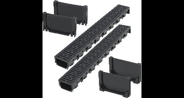 vidaXL - Afvoergoten - 2 - m - kunststof