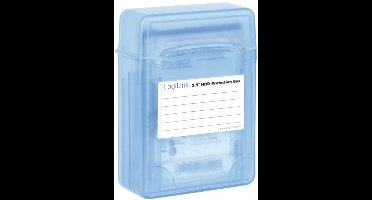 Logilink Blauwe plastieken beschermdoos voor 2 x 2,5" HDD