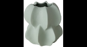 Boltze - Vaas - Decoratievaas - Porselein - Groen - Handgemaakt - 16x17cm