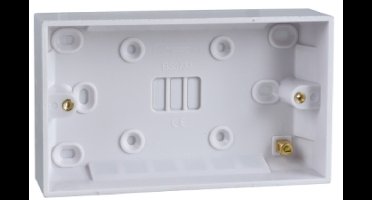 Schneider Electric GPAT2G25 - 5-pack Exclusieve vierkante witte gegoten opbouwdoos - 2-voudig - wit