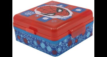 Stor LUNCHBOX MET MEERDERE VAKKEN | CUADRADA SPIDERMAN MIDDERNACHT VLIEGER