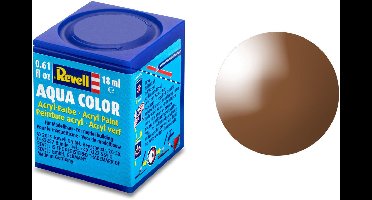 Revell Hobbyverf Acrylverf - Aqua #80 Mud Brown - Gloss - RAL8003 - Acryl - Verf potje - 18 ml