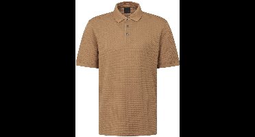 Bugatti poloshirt korte mouw camel