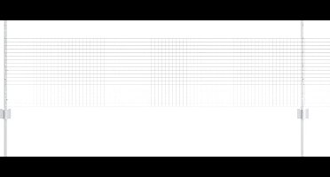 vidaXL - Hek - met - Paal - Zilverkleurig