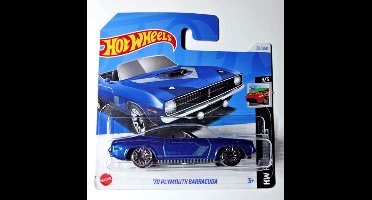 HOT WHEELS '70 PLYMOUTH BARRACUDA BLUE METALIC 20/250 1:64 HW ROADSTERS 3/5