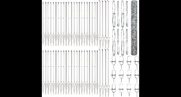 vidaXL - Hekpaal. - Zilverkleurig