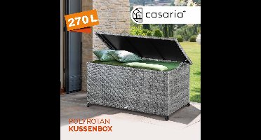 Casaria Opbergkist – Weerbestendig 122x56x61cm 420L - Grijs