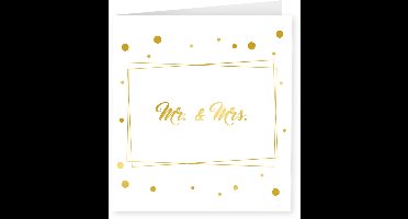 Gold white cards - Mr & Mrs