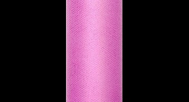 Partydeco Donker roze tule - 30 cm breed x 9 meter