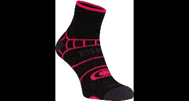 Avento Wielrensokken met Climayarn - Zwart/Roze - 39-42