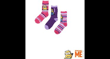 3 paar sokken Minions maat 23-26