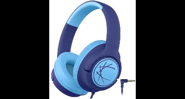 StayPowered Kinderheadset - Gehoorbescherming en Gemoedsrust Gecombineerd! - met Volumebegrenzing - Kristalhelder Stereogeluid - Draaibare Oorschelpen - Verstelbare Hoofdband - Compact Design - Donkerblauw - Levering Sneller dan Aangegeven!