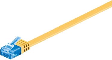 Wentronic CAT6A Netwerkkabel - RJ45 - Geel - 0.5 m