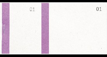 Exacompta 50x Nummerboekjes met 100 blad met dubbele nummering en gekleurde band - 6 ,6x13,5cm - Purper - 96308E