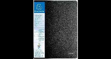 Exacompta 8x Up Line Showalbum met vaste rug en etiket op 3 zijden- harde PP- 80 tassen - 160 zichten - A4 - Zwart - 88801E