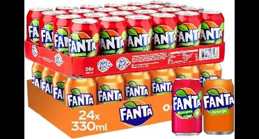 Fanta Original 24 x 330ML + Fanta Strawberry & Kiwi 24 x 330ML frisdrank