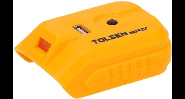 Tolsen USB Accu Adapter 20V - Opladen van o.a. smartphones, tablets en andere USB-apparaten