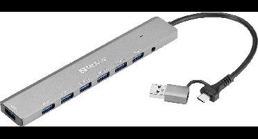 Sandberg - 136-66 interface hub - USB 3.2 Gen 1 (3.1 Gen 1) Type-A + Type-C - 5000 Mbit/s