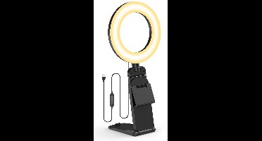 merdoo ringlamp laptop - ringlamp telefoon met klem - RingLight - telefoonhouder ring lamp - USB