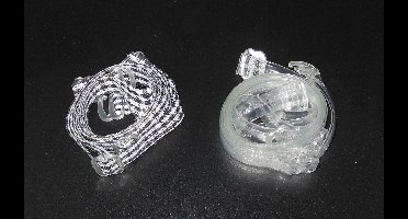 BH bandjes geruit-transparant set van 2 stuks.