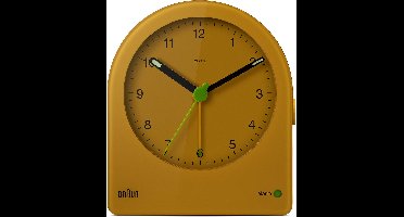 Braun BC22Y - Wekker - Analoog - Halfrond - Alarm - Stil uurwerk - Geel